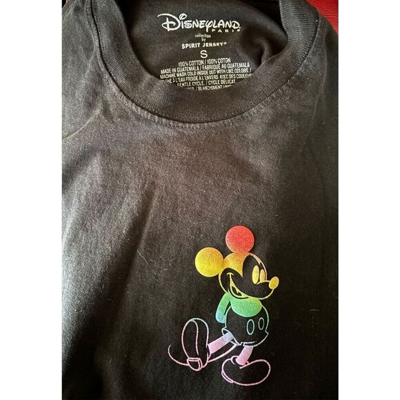 DisneyLand Paris d Black and Neon Graphic Long Sleeve Spirit Jersey Size S - Picture 5 of 6